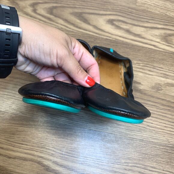 Tieks by Gavrieli Women Tieks Gavrieli Flats Womens Size 8 Ballet Black Leather Foldable Casual Slip On